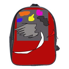 Red Abstraction By Moma School Bags (xl) 