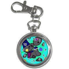 Blue Comic Abstract Key Chain Watches