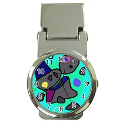 Blue Comic Abstract Money Clip Watches