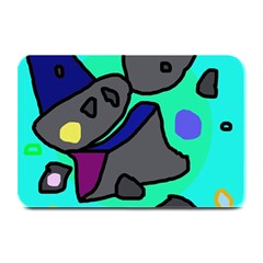 Blue Comic Abstract Plate Mats