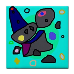 Blue Comic Abstract Face Towel