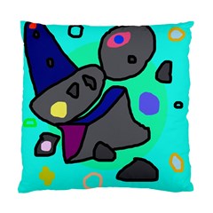 Blue Comic Abstract Standard Cushion Case (two Sides) by Valentinaart