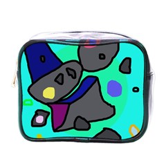 Blue Comic Abstract Mini Toiletries Bags