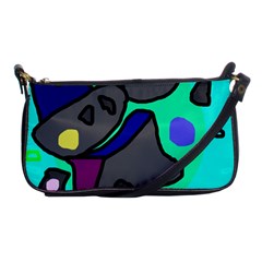 Blue Comic Abstract Shoulder Clutch Bags