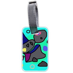 Blue Comic Abstract Luggage Tags (two Sides)