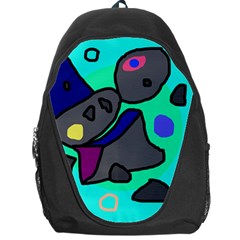 Blue Comic Abstract Backpack Bag