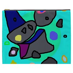 Blue Comic Abstract Cosmetic Bag (xxxl) 