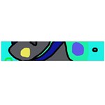 Blue comic abstract Flano Scarf (Large) Front