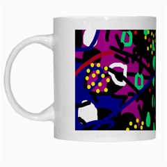 Abstract colorful chaos White Mugs