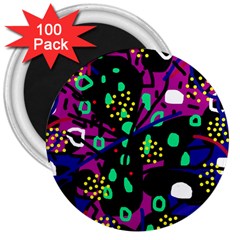 Abstract Colorful Chaos 3  Magnets (100 Pack) by Valentinaart