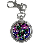 Abstract colorful chaos Key Chain Watches Front