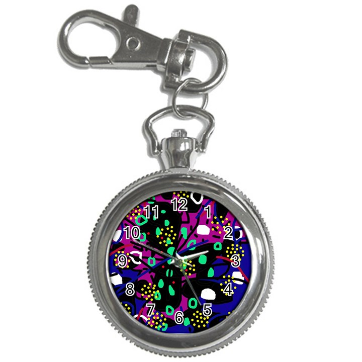 Abstract colorful chaos Key Chain Watches