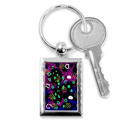 Abstract colorful chaos Key Chains (Rectangle) 