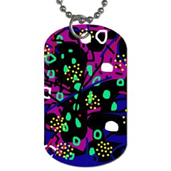 Abstract colorful chaos Dog Tag (Two Sides)