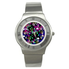 Abstract colorful chaos Stainless Steel Watch