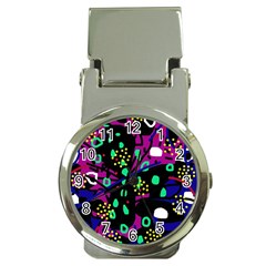 Abstract colorful chaos Money Clip Watches