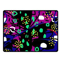 Abstract Colorful Chaos Fleece Blanket (small) by Valentinaart