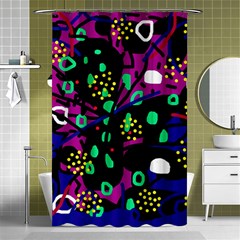 Abstract colorful chaos Shower Curtain 48  x 72  (Small) 