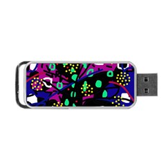 Abstract Colorful Chaos Portable Usb Flash (one Side) by Valentinaart