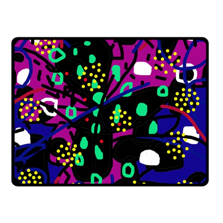 Abstract colorful chaos Double Sided Fleece Blanket (Small) 