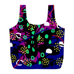 Abstract colorful chaos Full Print Recycle Bags (L) 