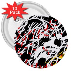 Colorful Chaos By Moma 3  Buttons (10 Pack) 