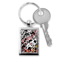 Colorful Chaos By Moma Key Chains (rectangle)  by Valentinaart