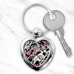 Colorful Chaos By Moma Key Chains (heart) 