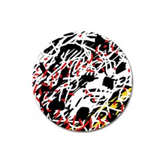 Colorful Chaos By Moma Magnet 3  (round)