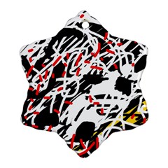 Colorful Chaos By Moma Ornament (snowflake) 