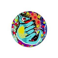 Abstract Animal Rubber Coaster (round) 