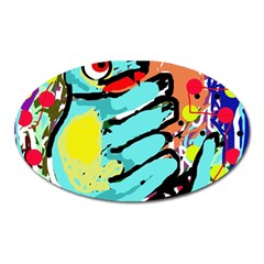 Abstract Animal Oval Magnet