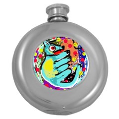 Abstract Animal Round Hip Flask (5 Oz)