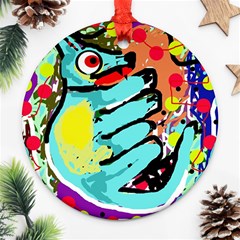 Abstract Animal Round Ornament (two Sides) 