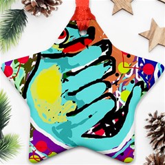 Abstract Animal Star Ornament (two Sides) 