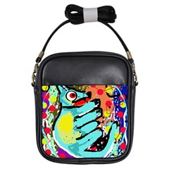 Abstract Animal Girls Sling Bags by Valentinaart