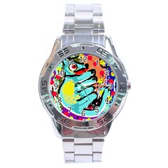 Abstract Animal Stainless Steel Analogue Watch