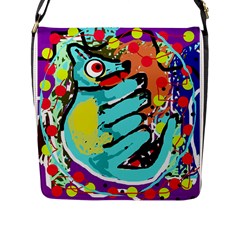 Abstract Animal Flap Messenger Bag (l)  by Valentinaart