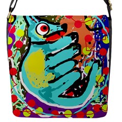 Abstract Animal Flap Messenger Bag (s) by Valentinaart