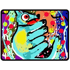 Abstract Animal Double Sided Fleece Blanket (large) 