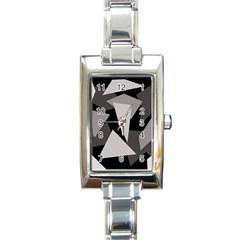 Simple Gray Abstraction Rectangle Italian Charm Watch