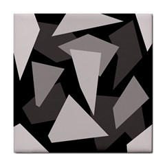 Simple Gray Abstraction Tile Coasters