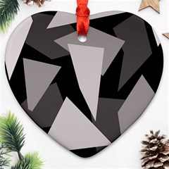 Simple Gray Abstraction Ornament (heart) 