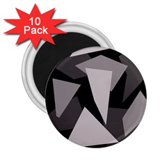 Simple Gray Abstraction 2 25  Magnets (10 Pack) 