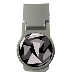 Simple Gray Abstraction Money Clips (round) 