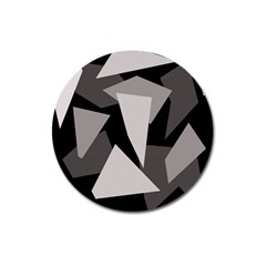 Simple Gray Abstraction Magnet 3  (round)