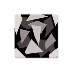 Simple Gray Abstraction Square Magnet