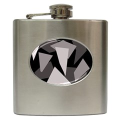 Simple Gray Abstraction Hip Flask (6 Oz)