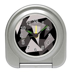 Simple Gray Abstraction Travel Alarm Clocks