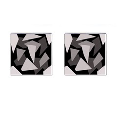 Simple Gray Abstraction Cufflinks (square)